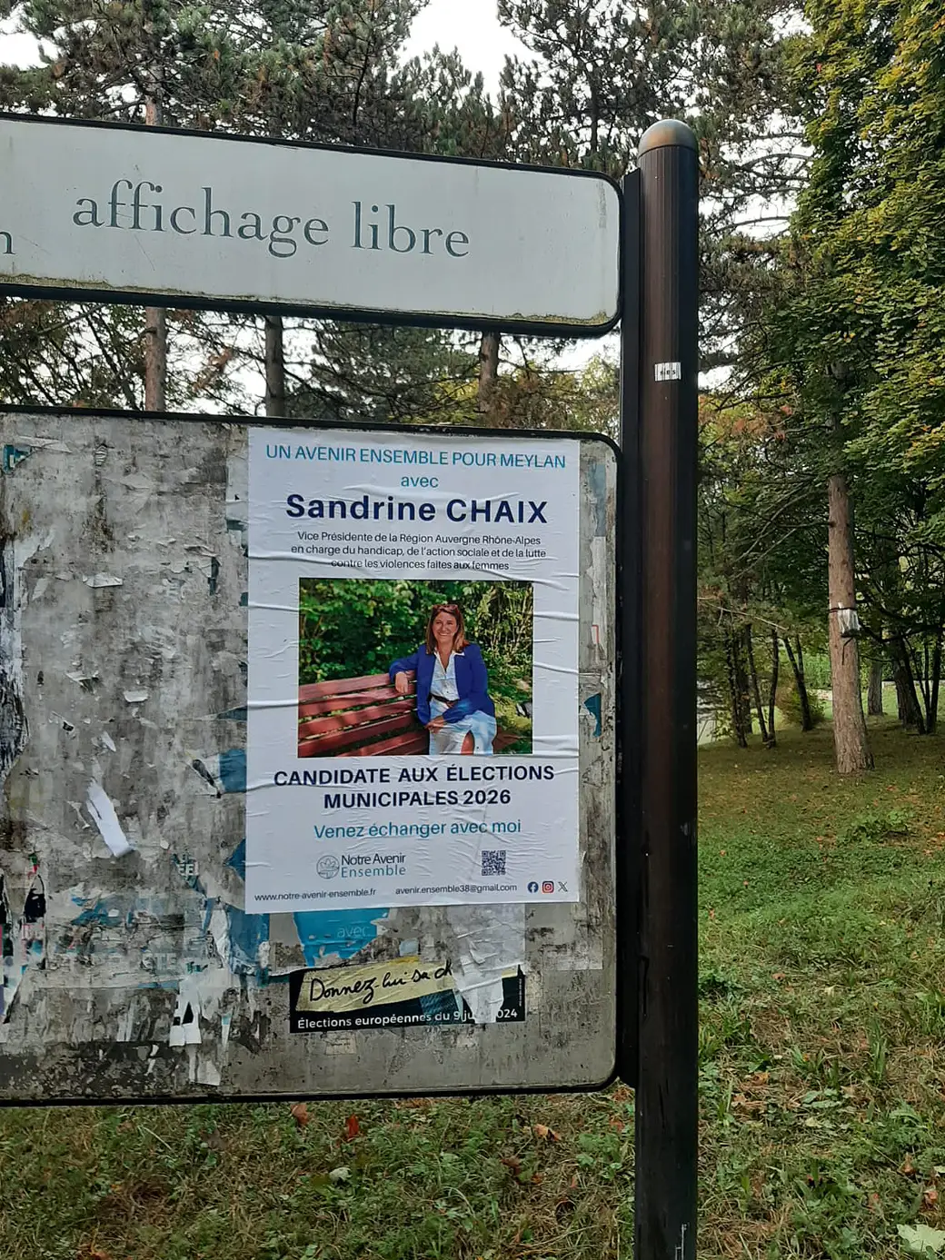 Déclaration de de la Candidature de Sandrine Chaix aux municipales de Meylan en 2026