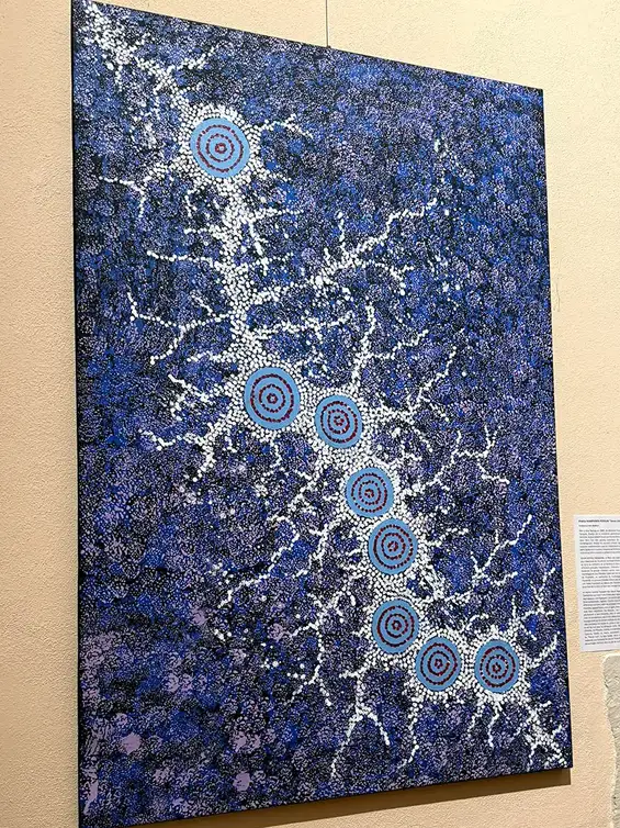 Art aborigène d’Australie : Celena Tunkin - Minma malilu - 90x60 cm - Acrylique sur toile