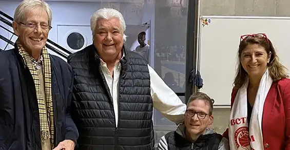Jean-Claude Pic Président du Basket Club La Tronche Meylan avec Sandrine Chaix, Laurent Vadon et Jean-Marc Seyer
