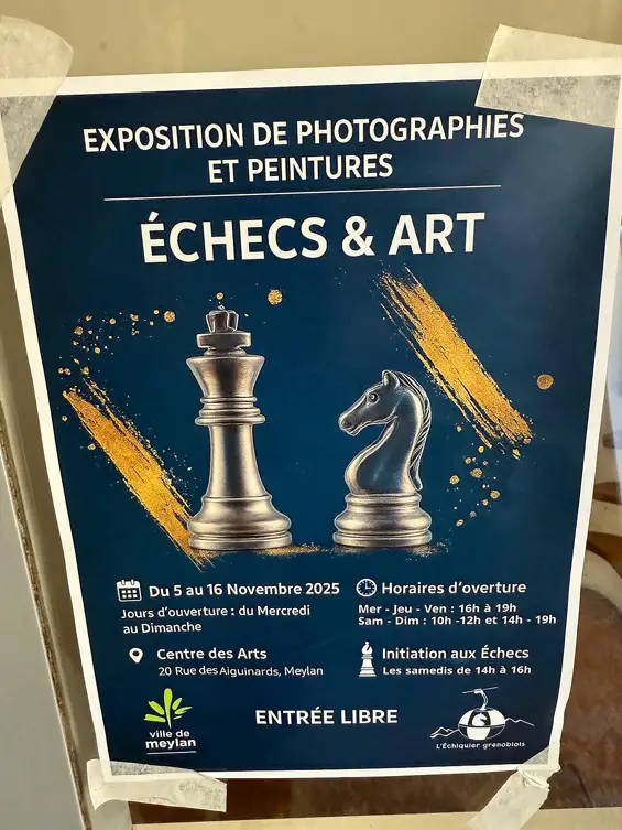 Exposition « Les Échecs, un art du jeu », Photographies de Nathalie Teypaz et peintures de Chris Lepori