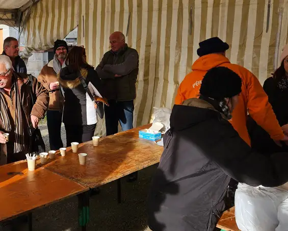 Cabane des Chasseurs, la Taillat, la fête du Boudin
