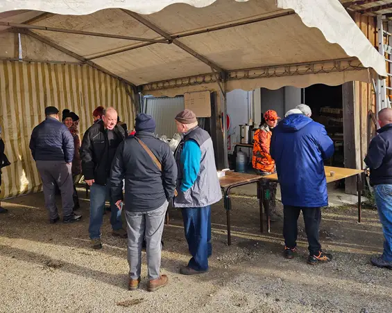 Cabane des Chasseurs, la Taillat, la fête du Boudin