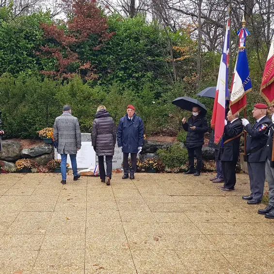 Cérémonie hommage aux morts pour la France AFN 2021 à Meylanbnavec >San drine Chaix
