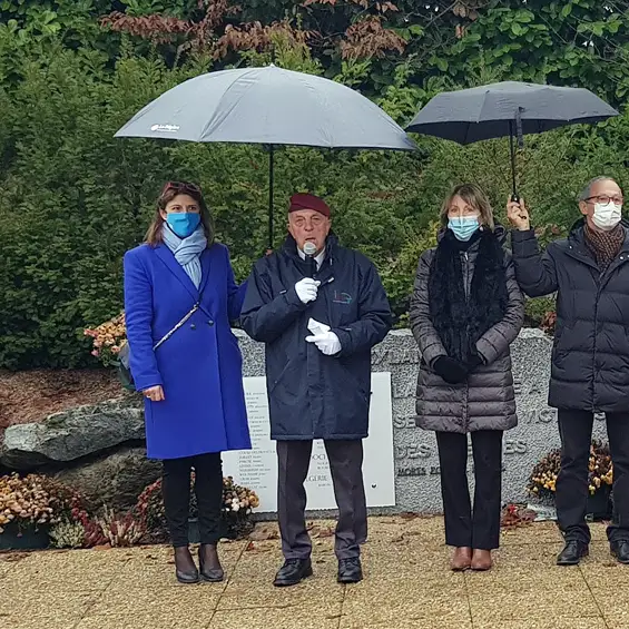 Cérémonie hommage aux morts pour la France AFN 2021 à Meylanbnavec >San drine Chaix