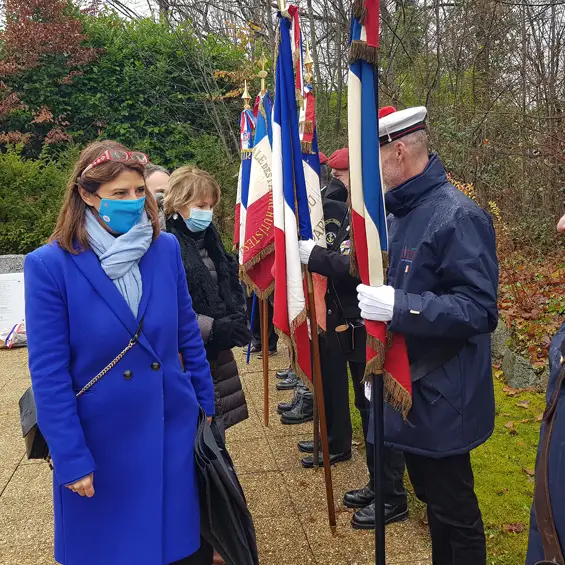 Cérémonie hommage aux morts pour la France AFN 2021 à Meylanbnavec >San drine Chaix