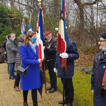 Cérémonie hommage aux morts pour la France AFN 2021 à Meylanbnavec >San drine Chaix