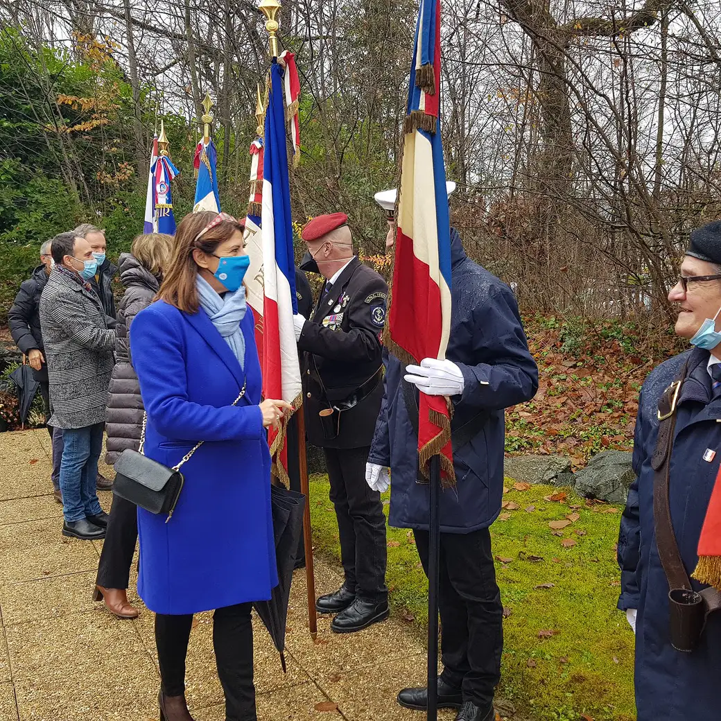 Cérémonie hommage aux morts pour la France AFN 2021 à Meylanbnavec >San drine Chaix