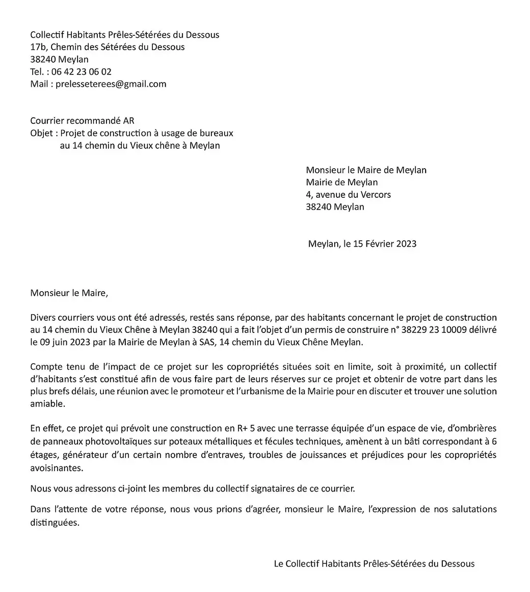 Problème et collectif chemin des preles & sétérée du dessous