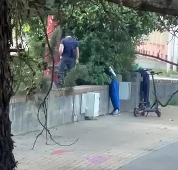 Bosquets à proximité du marché de la Louisianne, trois personnes fouillent dans les branchage à la recherche des doses cachées à la vue des forces de l