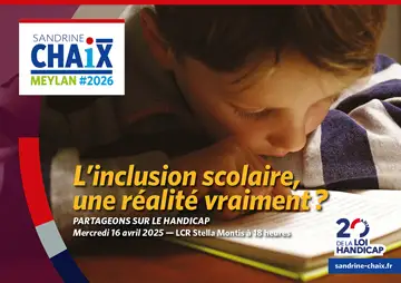 Flyer partage autour du Handicap, L‘inclusion scolaire, une réalité vraiment