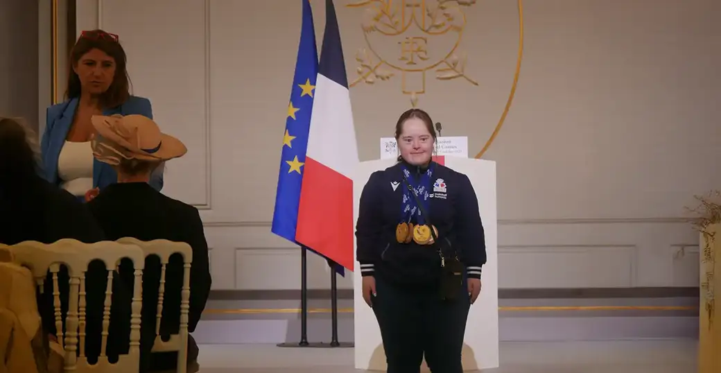 L’émotion intense de l’athlète à l’honneur d’être reçue à l’Élysée.