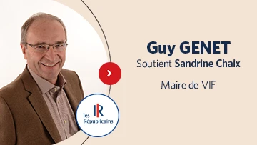 À l'occasion des élections municipales de 2026 à Meylan, le maire de Vif Guy GENET exprime son soutien à Sandrine Chaix, dont il connaît l’engagement, l’écoute et la volonté d’agir concrètement pour les habitants.