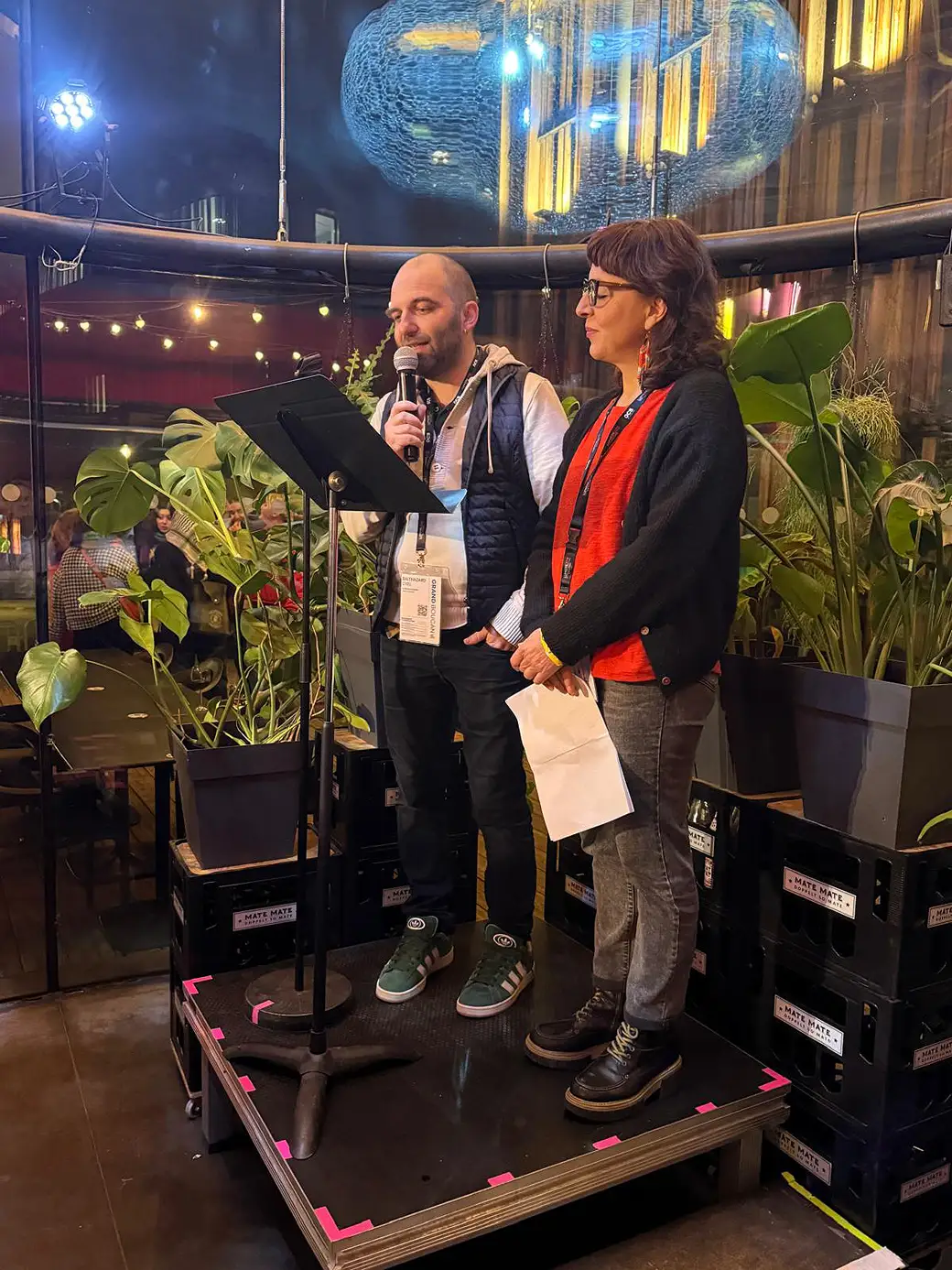 Un temps de rencontre avec Grand Bureau, réseau qui fédère plus de 160 structures professionnelles des musiques actuelles. Co-présidé par Céline Coutable (SMAC La Cordo, Romans-sur-Isère) et Cyril Balthazard (label Le Cri du Charbon, Saint-Étienne), le réseau est dirigé par Florian Auvinet.