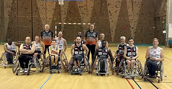 Meylan Grenoble Handibasket (MGH), match d'entraînement en vu de la reprise du championnat