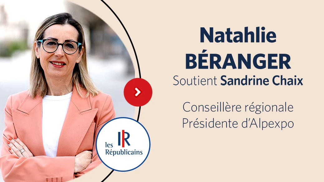 À l'occasion des élections municipales de 2026 à Meylan, la conseillère Régionale Nathalie Béranger exprime son soutien à Sandrine Chaix, dont il connaît l’engagement, l’écoute et la volonté d’agir concrètement pour les habitants.