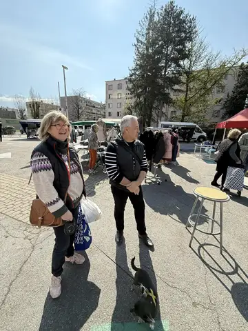 Marché des Aiguinards, aux côtés de Gilles Rosalia et Geneviève Désiron ce 30 mars 2025