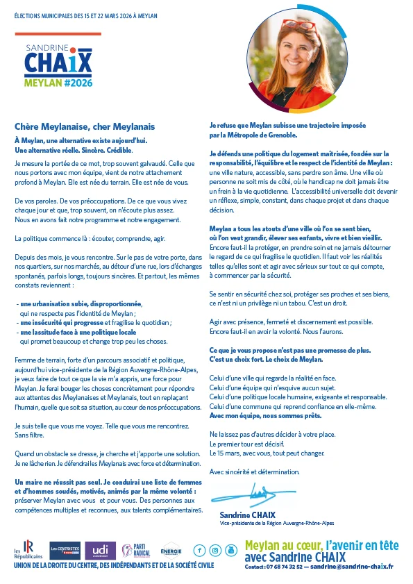 Profession de foi - 1er Tour