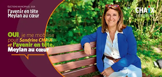 OUI, je me mobilise pour Sandrine CHAIX pour les élections municipales à Meylan - 2026