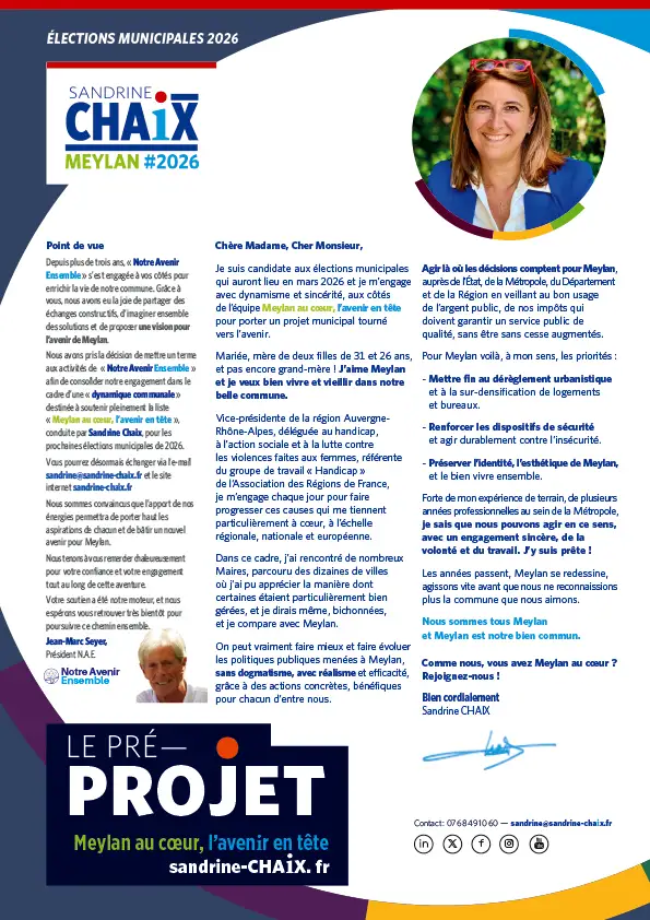Pré-Projet pour Meylan