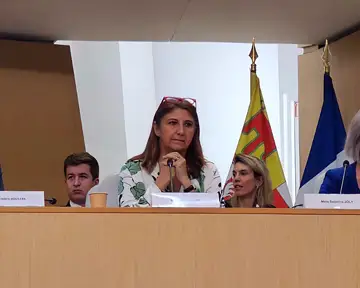 La vice-présidente de la Région Sandrine Chaix, pendant la séance plénière à Lyon. Photo Le DL /Ève Moulinier