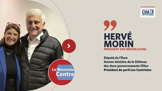 Soutien d'Hervé Morin — Sandrine a l’humanité et l’expérience pour rassembler et agir.