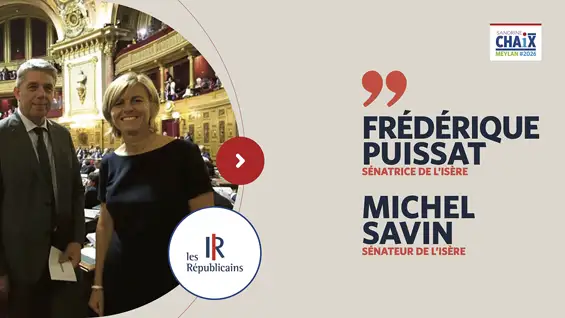 Soutien de Frédérique PUISSAT et Michel SAVIN — Loyauté, pragmatisme et proximité : Les sénateurs apportent leur soutien à Sandrine CHAIX pour les municipales de mars.